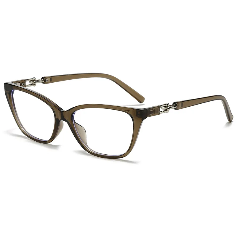 New Fashion Anti-Blue Light Non-Prescription Glasses T-Brand Literary Women's Oversized Glasses Frame High Aesthetic Anti-Blue l
