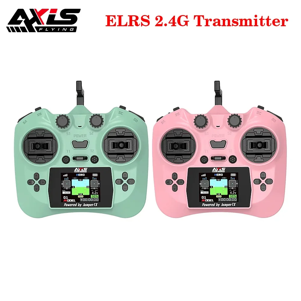 

Axisflying ELRS 2,4G 12-канальный передатчик 100 МВт, полнофункциональный небольшой размер USB-C, порт зарядки и симулятора для RC FPV Drone