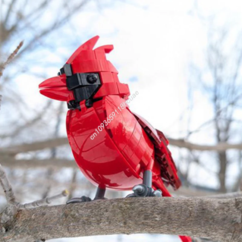 

242 шт. на заказ модульная модель северного кардинала птицы Moc строительный блок Diy креативная сборка развивающие кирпичи игрушки подарок ребенку