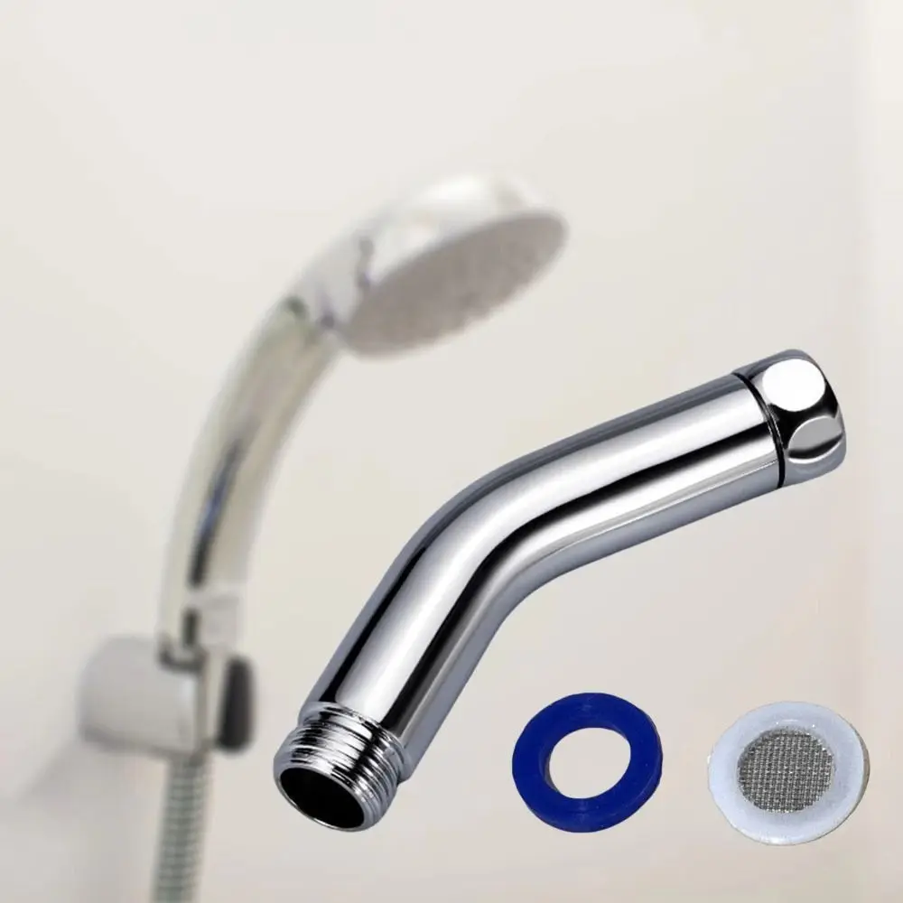 

G1/2" Shower Head Elbow Connector with Washers Universal Shower Arm Extension Stainless Steel 135 Degree Elbow Adapter Hotel