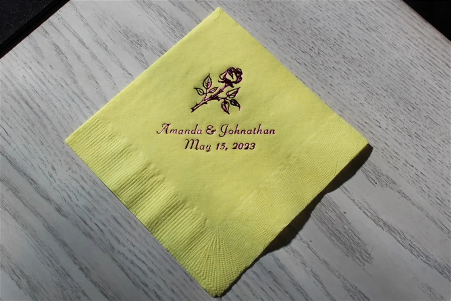 

50pcs Personalized Beverage Cocktail Napkins Wedding Birthday Baby Shower Graduation Bridal