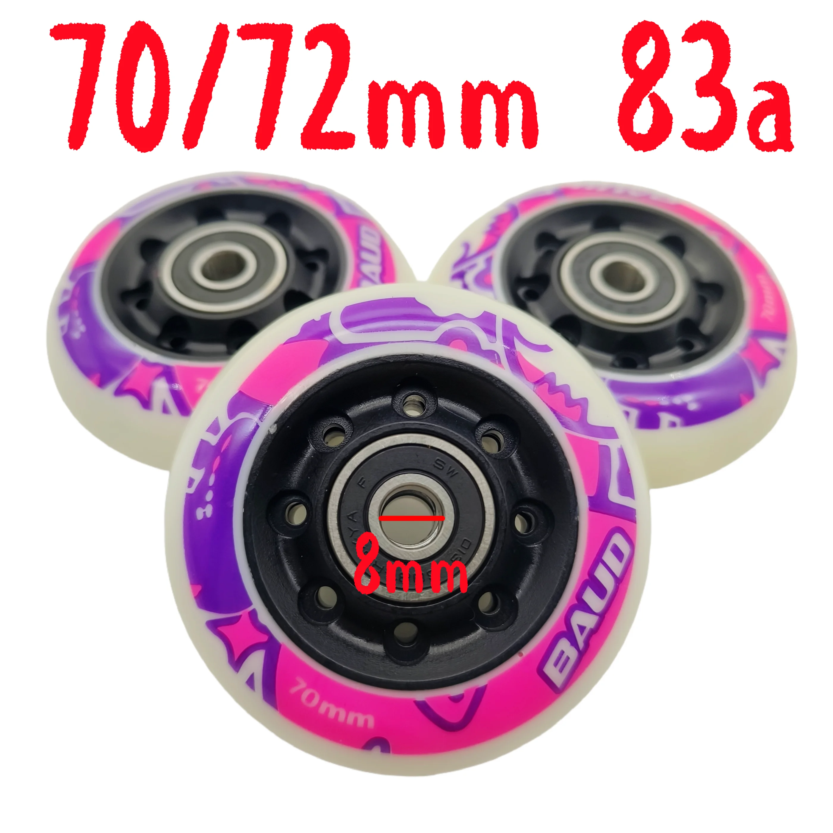 Бесплатная доставка, колесо для роликовых коньков для детей 70 мм, 72 мм, 83a, включая подшипники, 8 колес/лот Бесплатная доставка, колесо для роликовых коньков для детей 70 мм, 72 мм, 83a, включая подшипники, 8 колес/лот