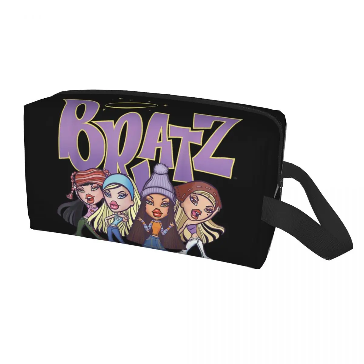 Cute Bratz Rock Angelz Doll Travel Toiletry Bag Women Cartoon Tv Movie Cosmetic Makeup Bag Beauty Storage Dopp Kit