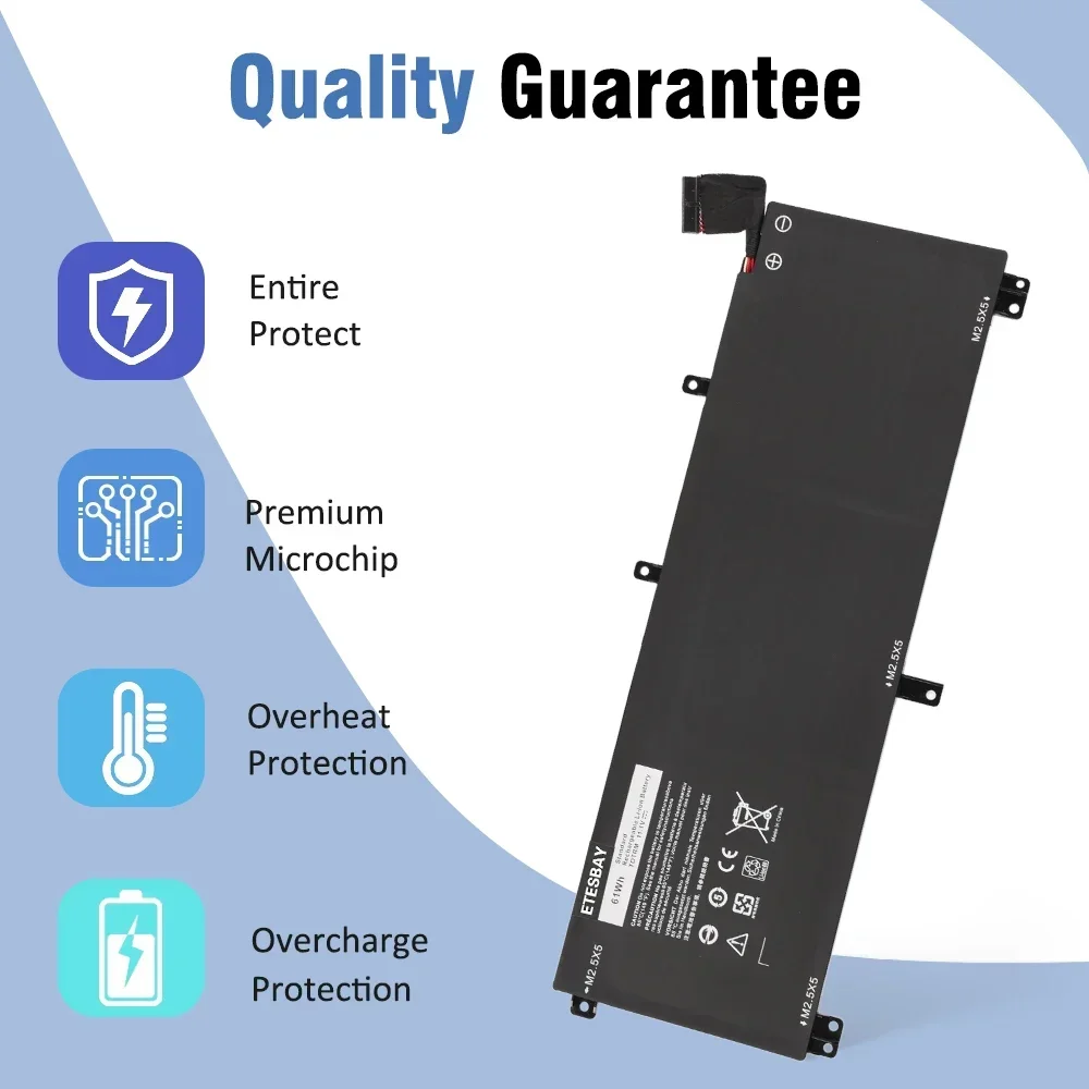 ETESBAY TOTRM/245RR 6-Cell Laptop Battery 11.1V 61WH Compatible with Dell XPS 15 9530 Precision M3800 Series