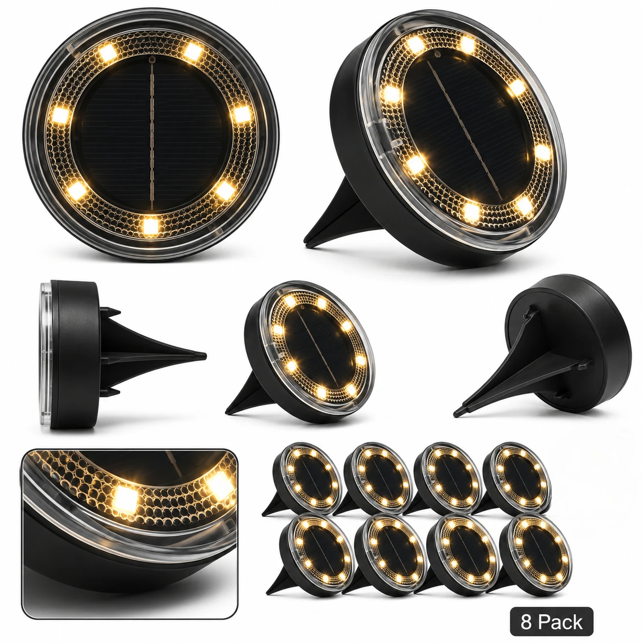 Outdoor Lighting Ground - Outdoor Solar Ground Lights 8 Pack,