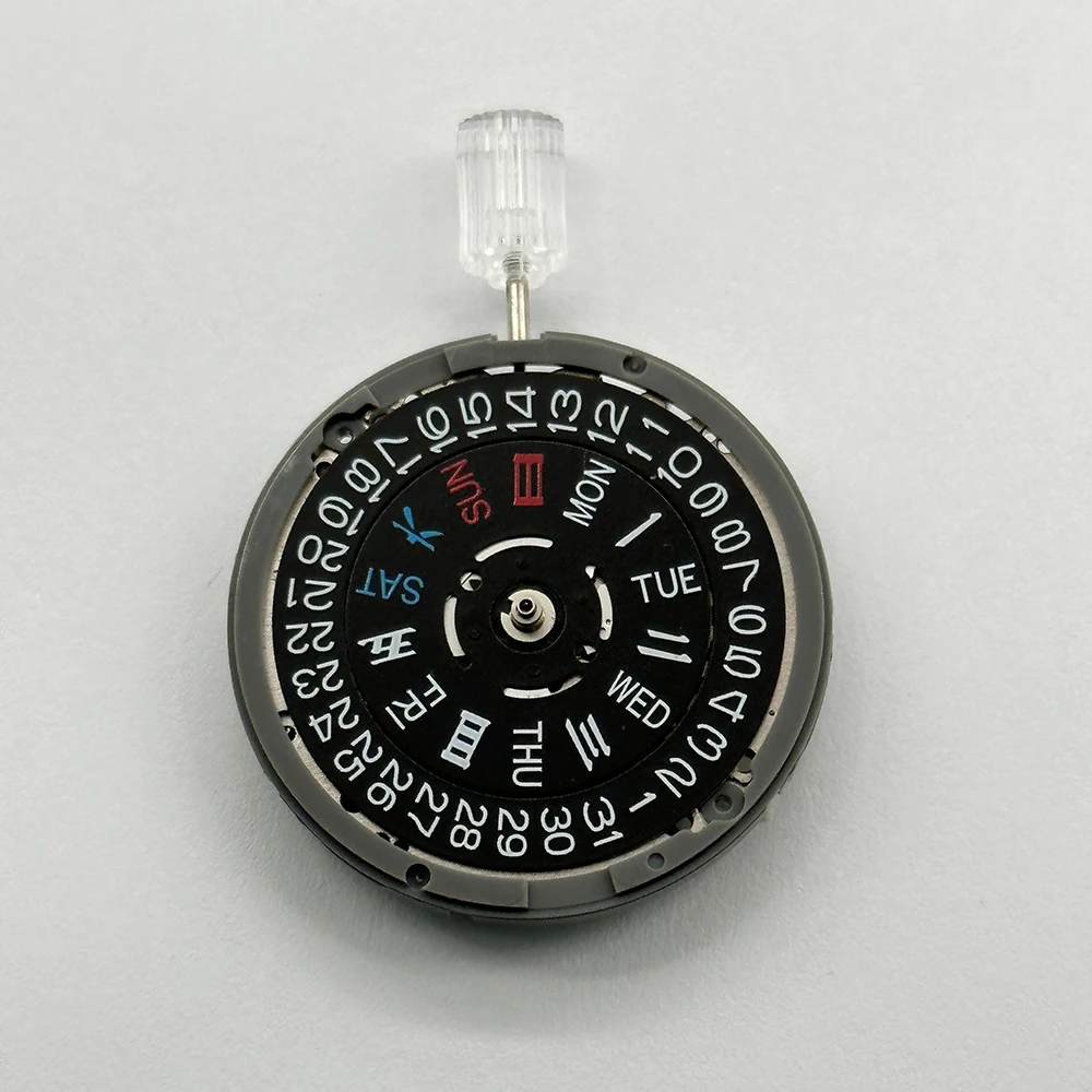 Genuine Japan NH36A Mechanical Movement Black Datewheel 3H Crown at 3.0/3.8 O\'Clock Mod NH36 4R36A Automatic Mechanism 24 Jewels