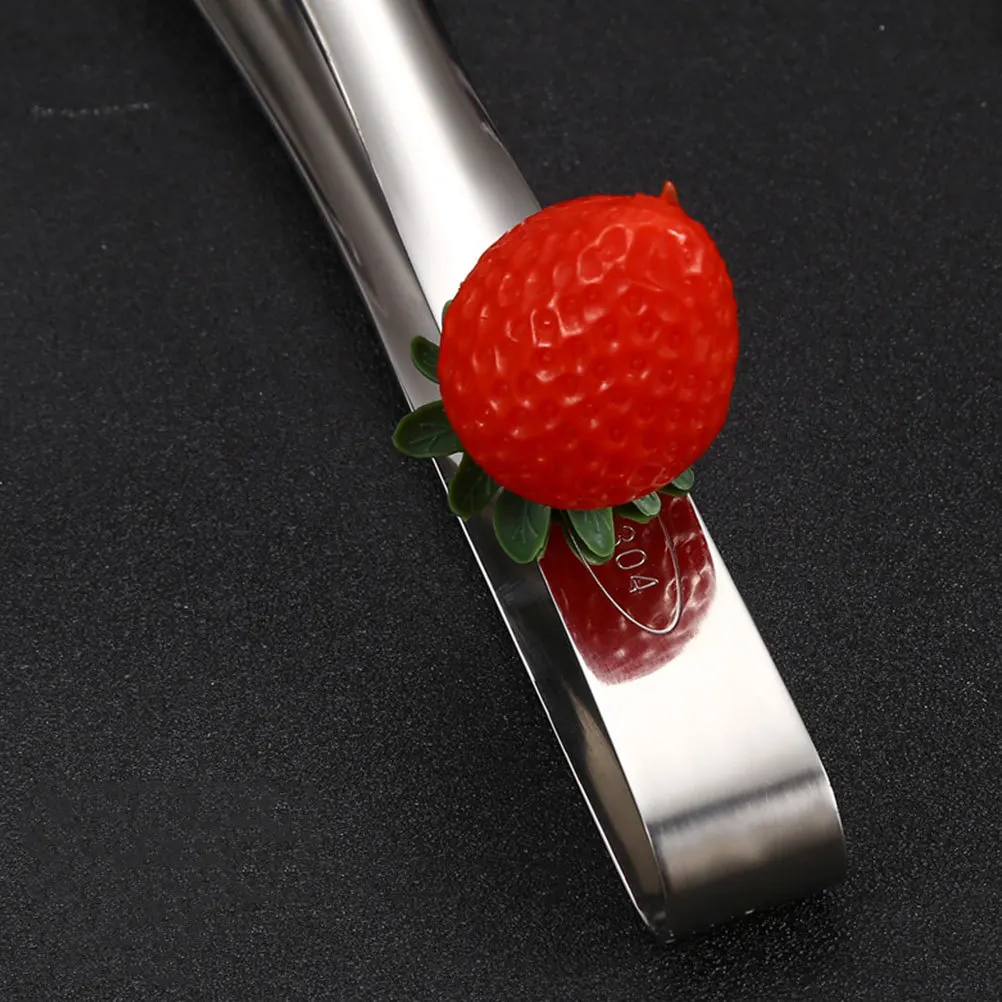 

2pcs Stainless Steel Food Clamps Heat Resistant Clips For Bbq Steak Dessert Buffet Kitchen Gadgets Serving Tongs
