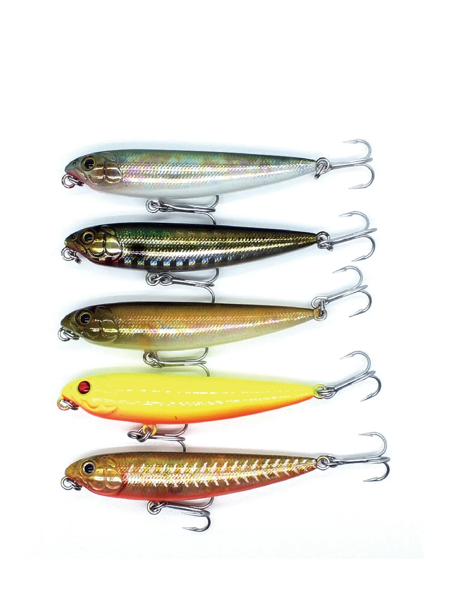 Topwater Walking The Dog 60 mm 3,4 g 105 mm 15,6 g harter Köder schwimmender Bleistiftstab Angelköder Bassoberfläche Schwimmer Wasser VMC Haken – Detail 3