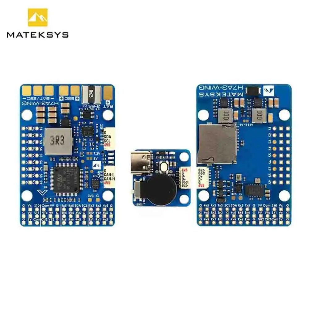 

MATEK H7A3-WING Flight Controller MicroSD socket for Datalogging 3-8S Built-in OSD For Multirotor Airplane Fixed-Wing Drone RC