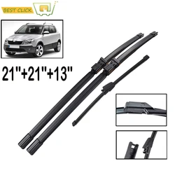 Misima Windshield Windscreen Wiper Blades Set For Skoda Fabia 5J Hatchback Front + Rear 2007 2008 2009 2010 2011 2012 2013