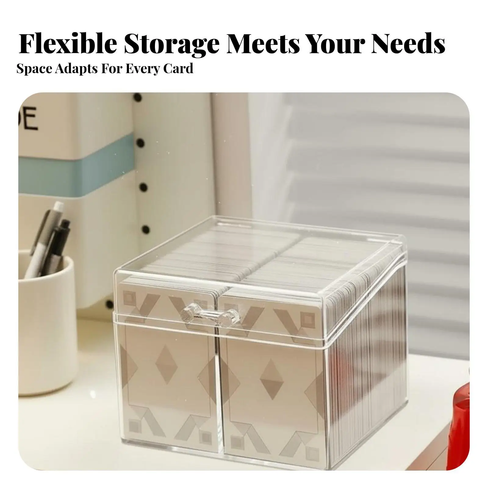 Trading Card Storage Box Thickened Material Lidded Trading Card Container