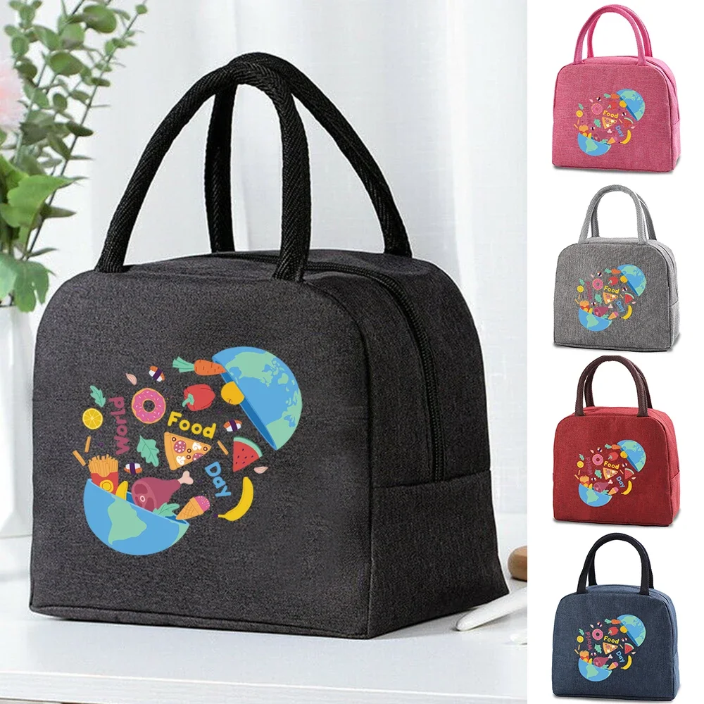 

Women Lunch Bags Thermal Cooler Bento Box Tote Picnic Hiking Camping dinner Storage Bag Pouch Child Insulated rice Bags