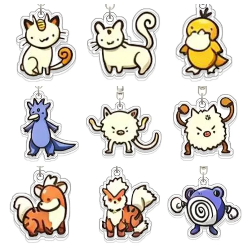 

Оригинальный акриловый брелок-подвеска ручной работы Poliwrath Poliwag Arcanune Psyduck Growlithe в виде милого мультяшного аниме-персонажа, игрушка-подарок
