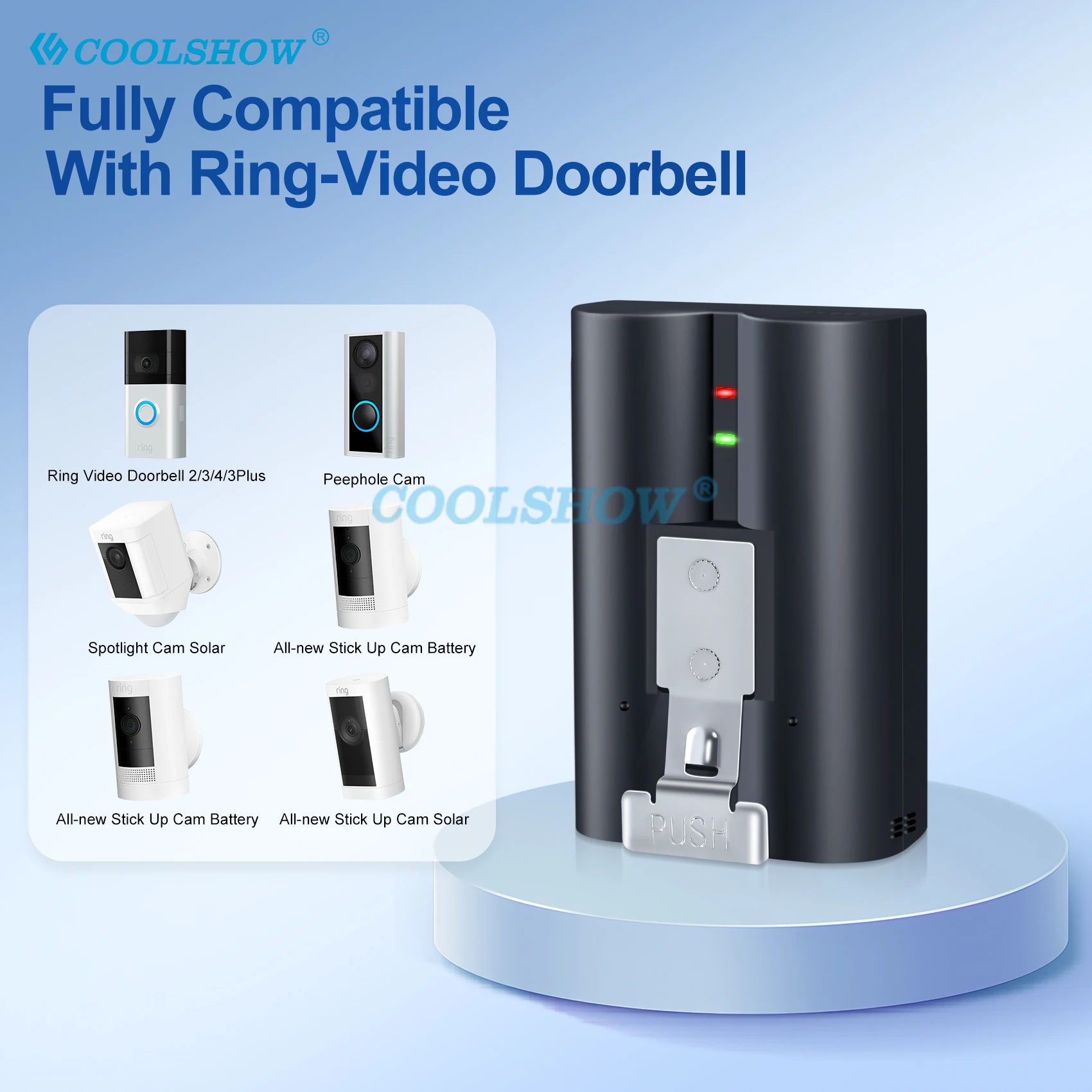 

Аккумулятор 6040 мАч для Ring Video Doorbell 2, 3, 4 /3 Plus, Li-ion аккумуляторы для камер Spotlight Cam, Solar Floodlight Video, перезаряжаемые