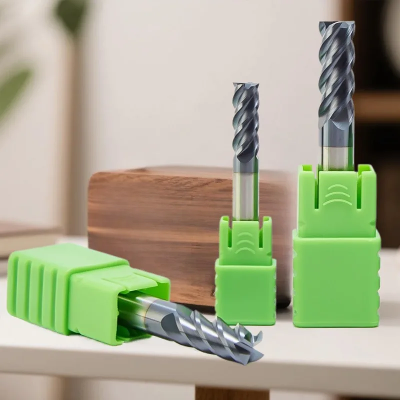 

4 Flute Carbide End Mill HRC70 Tungsten CNC Milling Cutter 1-20mm Metal Steel Machining Square Bit