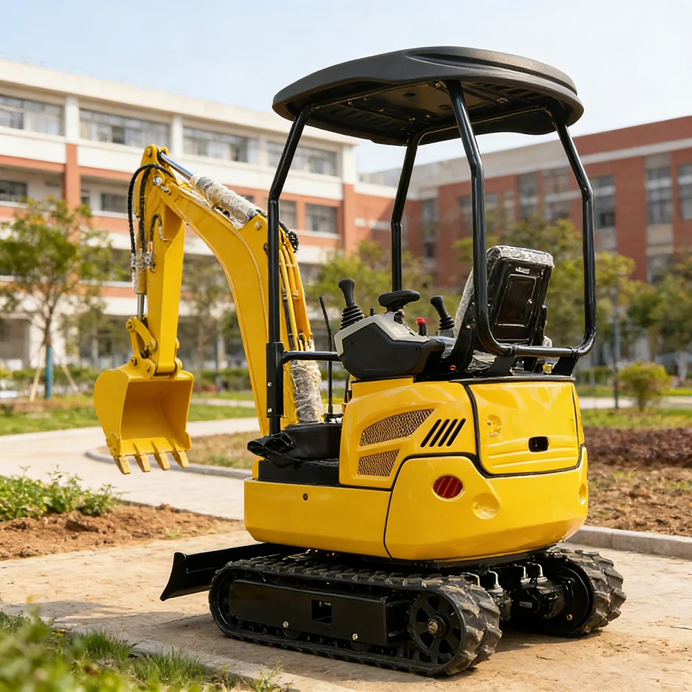 

Power 1.5 Ton Mini Excavator Hydraulic Crawler Bagger Micro Digger Tracked Hoe For Vineyard Management Professional Use