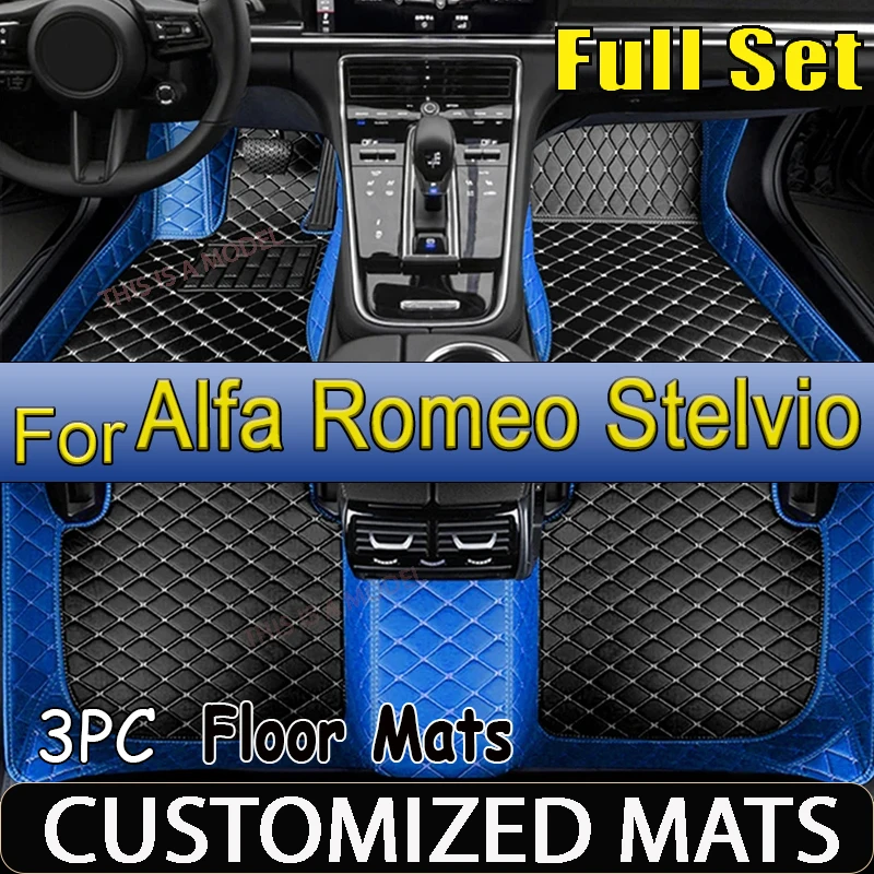 

Автомобильные коврики для Alfa Romeo Stelvio 2017 2018 2019 2020, изготовленные на заказ автомобильные подушечки для ног, автомобильный ковер