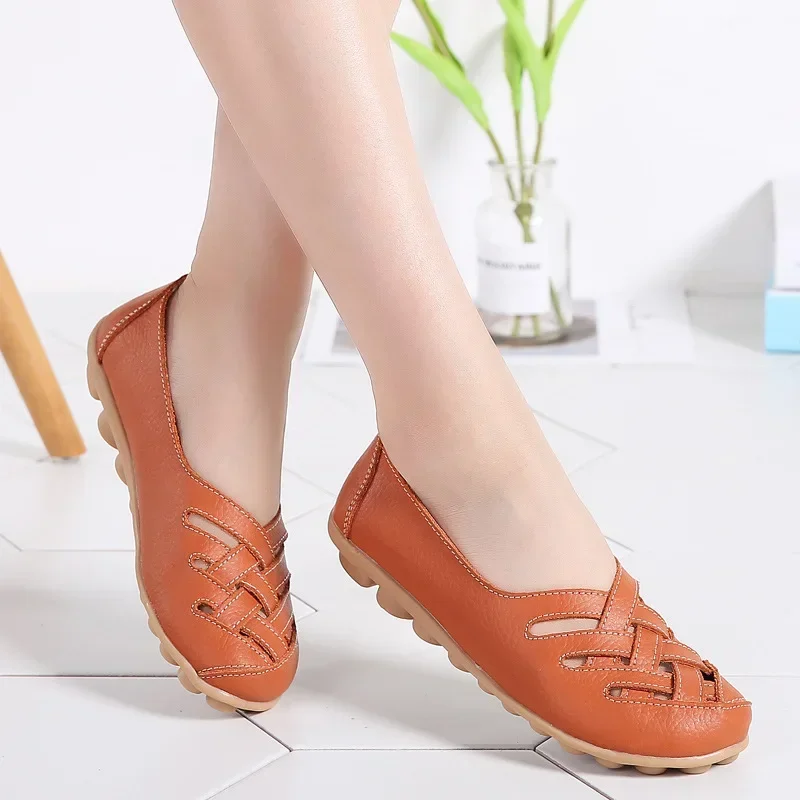 

Women Shoes Summer Slip On Leather Casual Shoes Woman Loafers Women's Ballet Flats Women Moccasins Flat Shoes Female