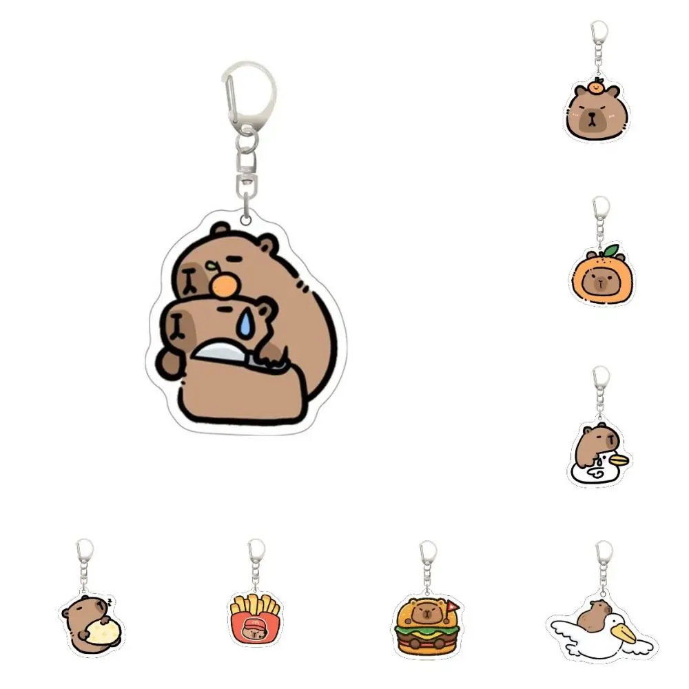 Creative Capybara Capybara Acrylic Keychain Creative Cute Capibara Bag Hanging Funny Puppy Kapibara Pendant Bag Hanging