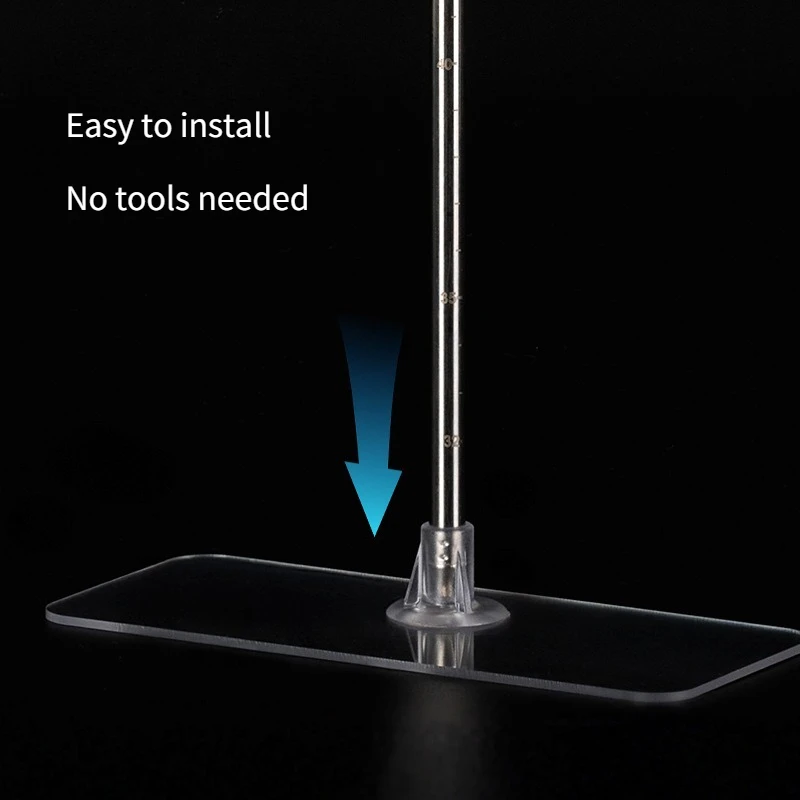 T8 T20 Plant Lamp Tube Vertical Bracket Plant Growth Fill Light Adjustable Acrylic Lamp Holder Stainless Steel PC