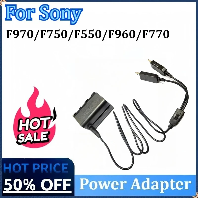

Адаптер питания-пустышка аккумулятора для Sony F770/F970/F750/F550/F960 с двумя портами USB, модель BB6, светодиодная подсветка, видеорегистратор, монитор