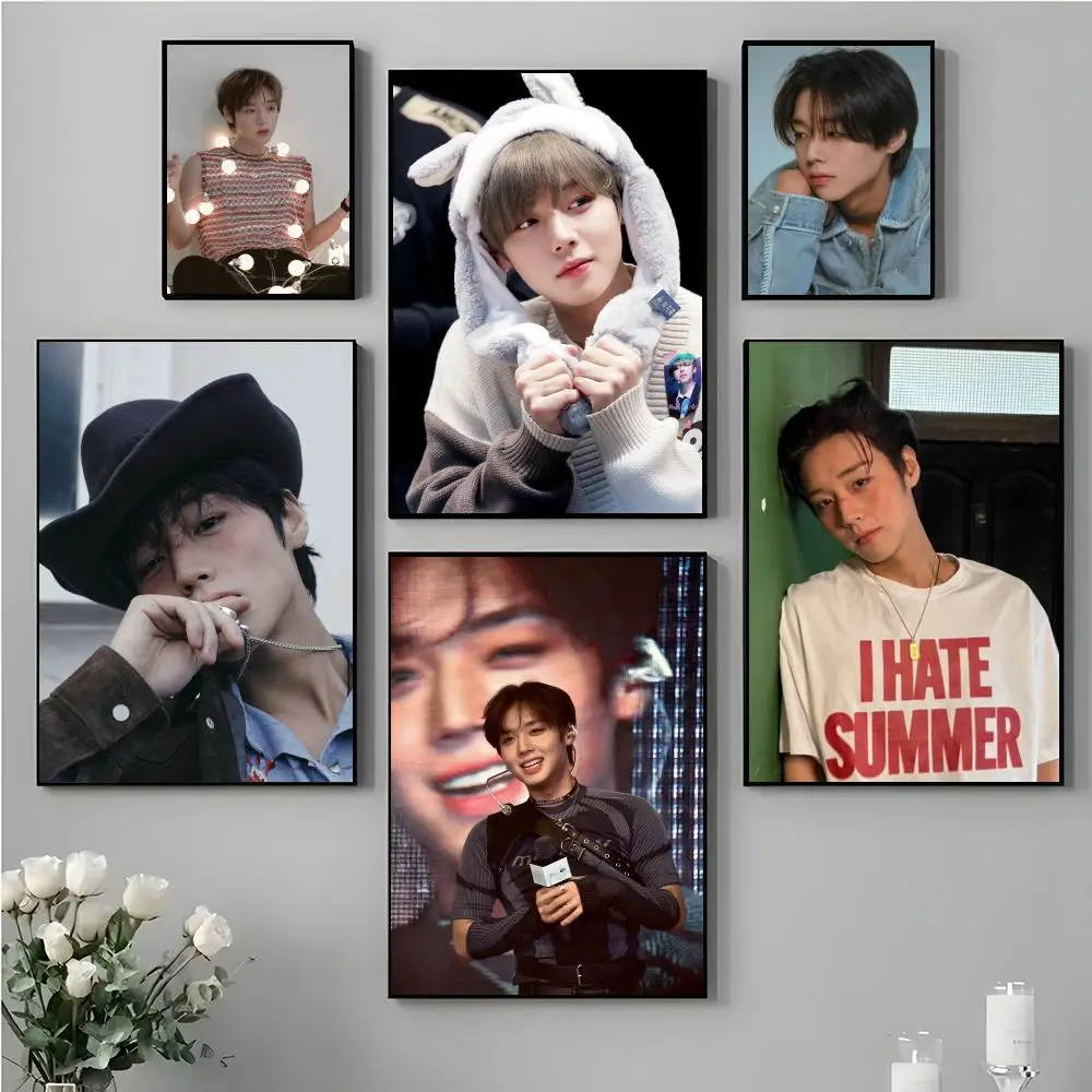 الكورية P-PARK JI HOON المشارك HD طباعة شخصية قماش جدار جدارية ملصق فني صور لغرفة المعيشة ديكور المنزل