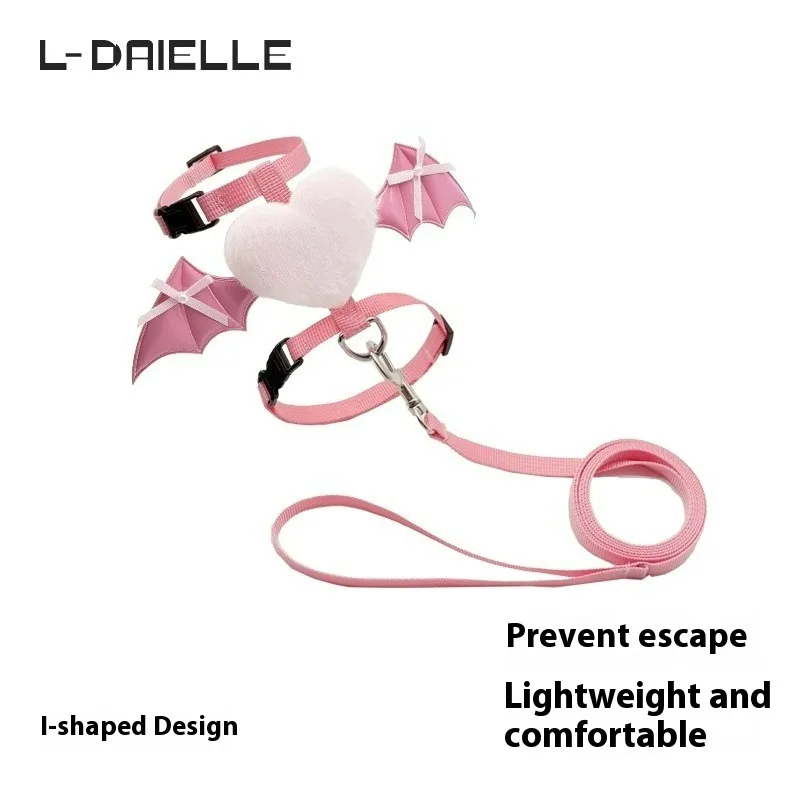 LDAIELLE Original Design Lightweight Cat Leash Anti-Escape Wear-Resistant Chest Harness Outdoor Cat Walking Leash Accessories