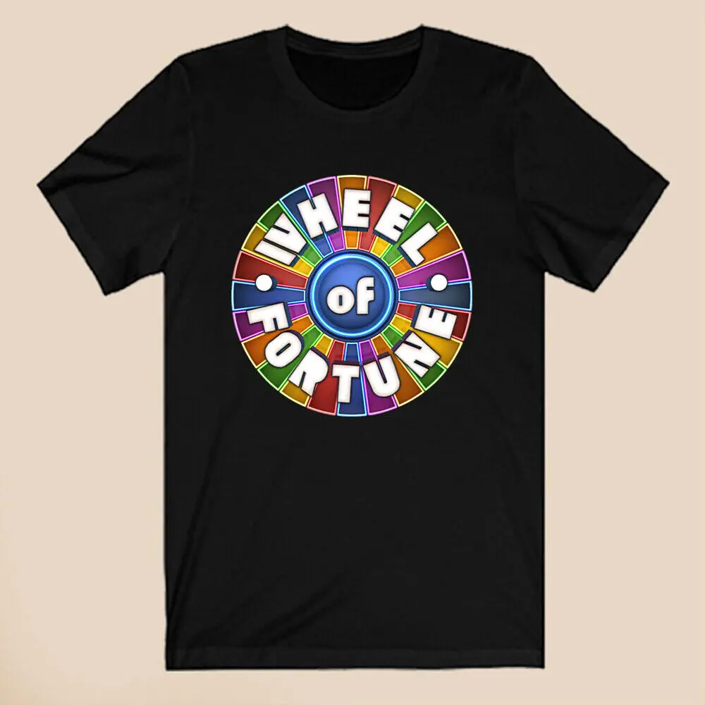 Wheel of Fortune Retro TV Show Men's Black T-Shirt Size S-5XL