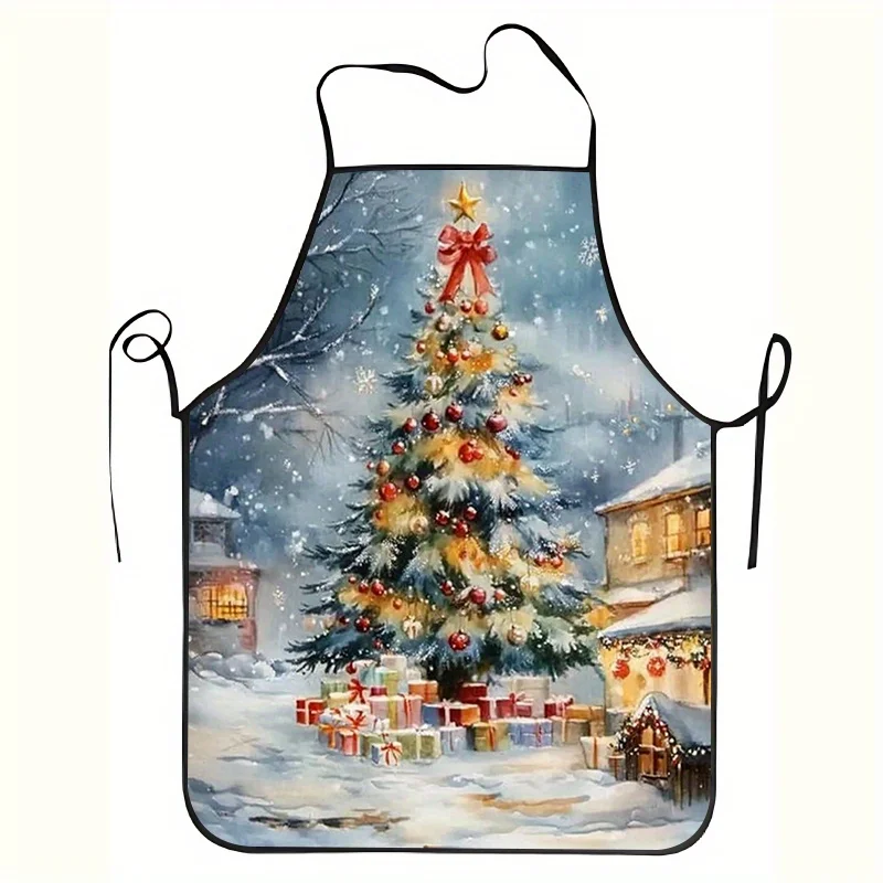 Unisex Cooking Baking Accessories, A Vintage Christmas Tree, Suitable for Home Cooking, Restaurants, Food Trucks, Cute Aprons