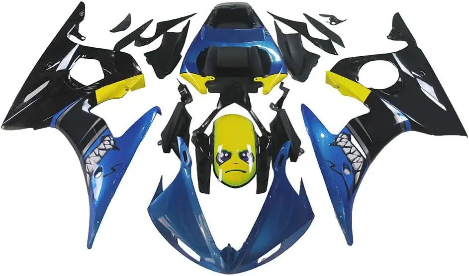 Shark Blue Fairing Kit Fit for 2003 2004 2005 Yamaha YZF R6 2003-2005/2006-2009 R6S ABS Injection Bodywork Plastic Body Frame Bo