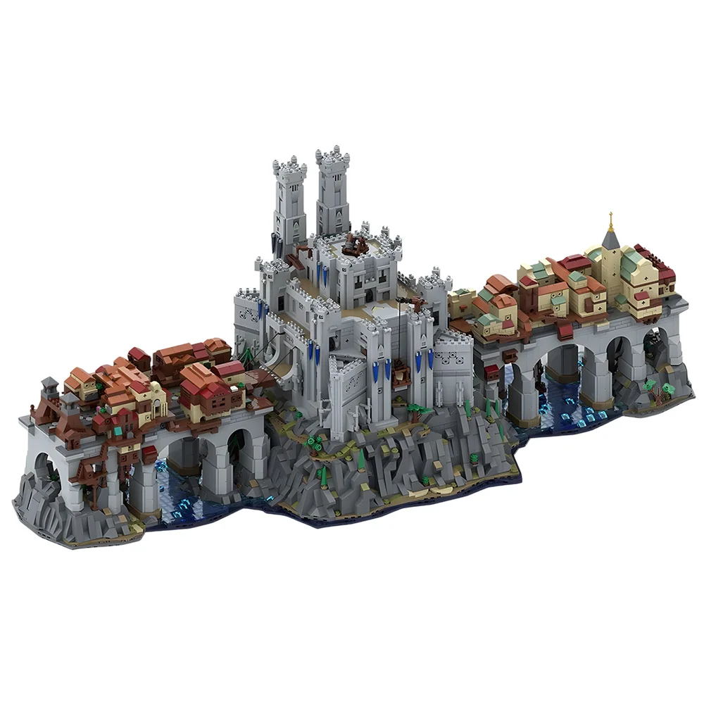 MOC Wyrm の交差点ビルディングブロックセットドラゴ​​ン城ハイブリッジハウス建設レンガ DIY 子供知育玩具大人のギフト