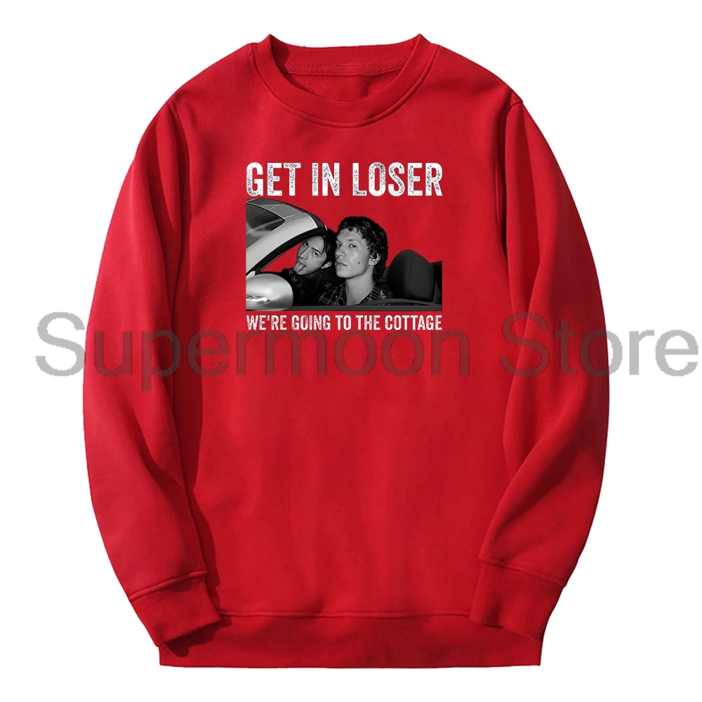 Heated Rivalry Get in Loser We're Going To The Cottage Vintage Crewneck Long Sleeve Streetwear Men Women Pullover Sweatshirt