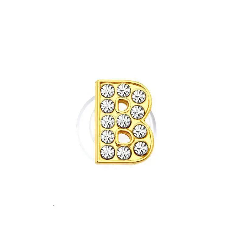 1 Stuks Gouden Letters Metalen Schoen Charmes Kristal Diamant Legering Bedels Schoenen Accessoires Gesp Hoge Kwaliteit Schoenen Decoratie