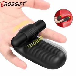 Vibratore con manicotto per dito a 10 frequenze G Spot orgasmo massaggio clitoride stimolare masturbatore femminile vibratore lesbiche giocattoli adulti del sesso