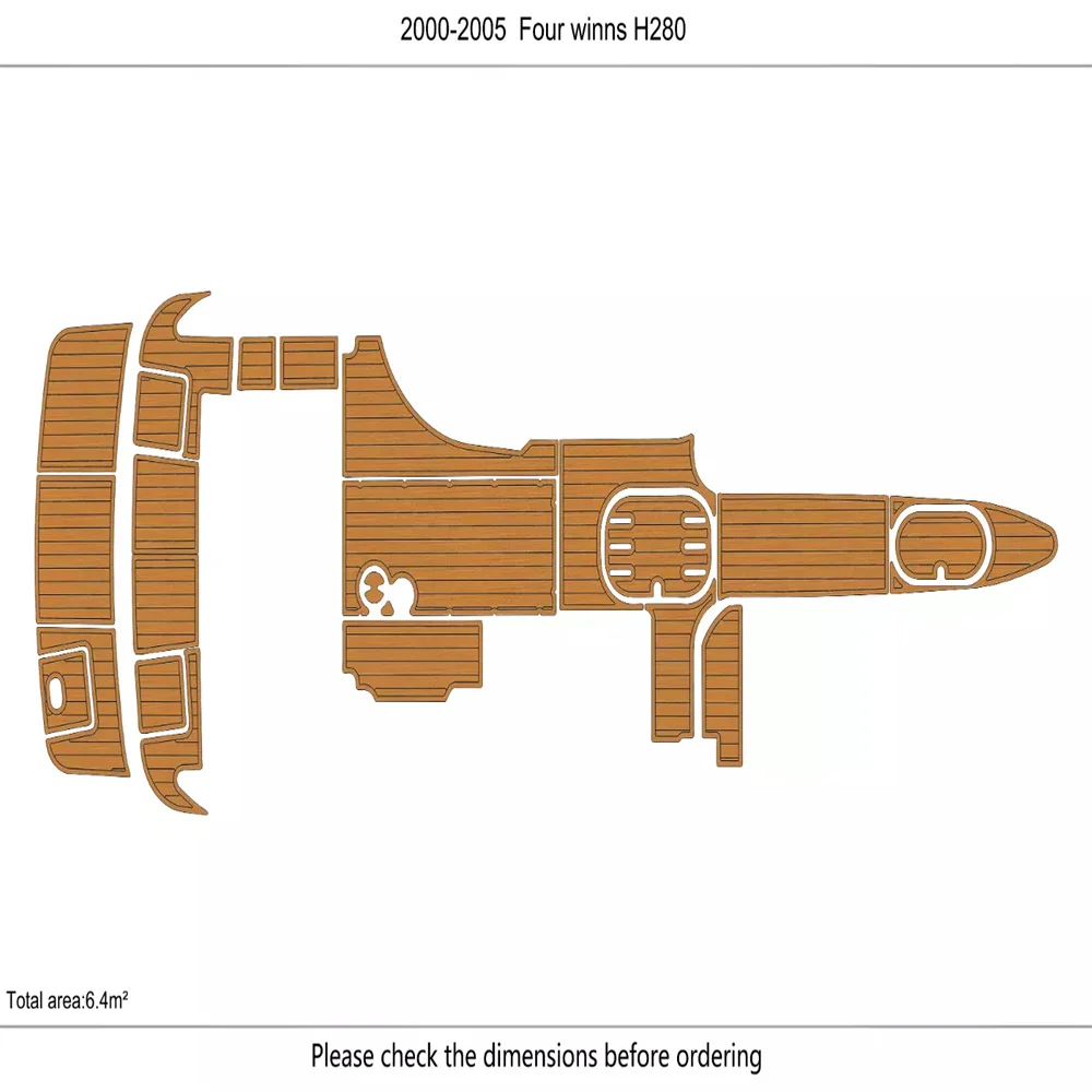 

2000-2005, четыре наполнителя H280, платформа для плавания в кабине, лук, 1/4 дюйма, 6 мм, напольный коврик из вспененного этилвинилацетата, самоклеящийся напольный коврик в стиле SeaDek, маринемат, Gatorstep