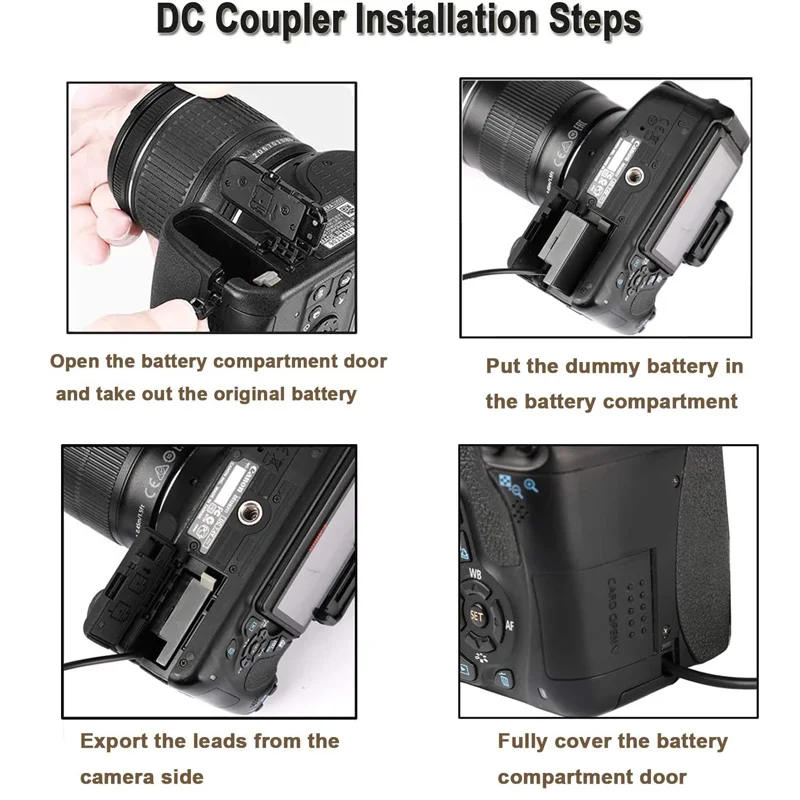 DR-E8 DC Coupler LP-E8 Dummy Battery USB Kit Replace ACK-E8 AC Power Adapter for Canon EOS Rebel T5i T4i T3i T2i 700D 650D 600D
