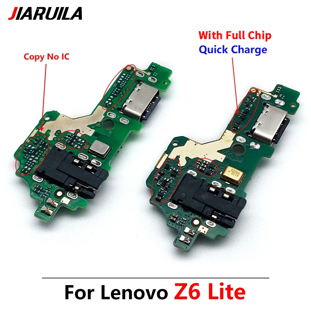 USB Charger Dock Connector Board Charging Socket Port With Microphone Flex Cable Replacement Parts For Lenovo Z6 Lite L38111