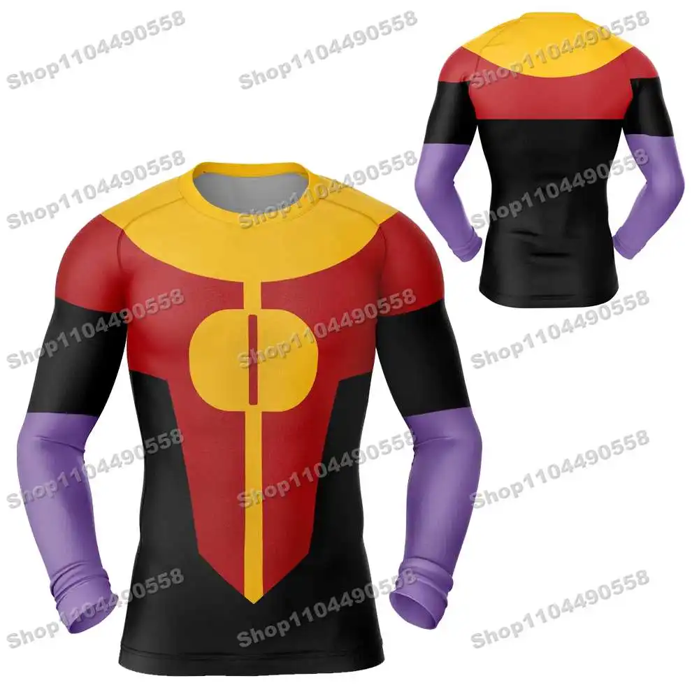 4th Newly Cartoon Rash Guards Surfing Jersey Beach Trousers Swimwear Diving Gym Long sleeves MMA BJJ Men Jiu Jitsu Fitness Sets