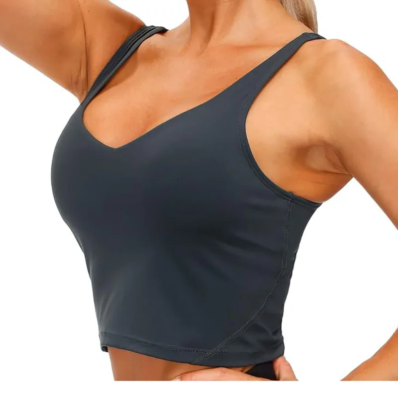 Women's Sexy Bras U Back Fitness Underwear With Removable Pads Yoga Vest Gym Women No Steel Ring Running Crop Top