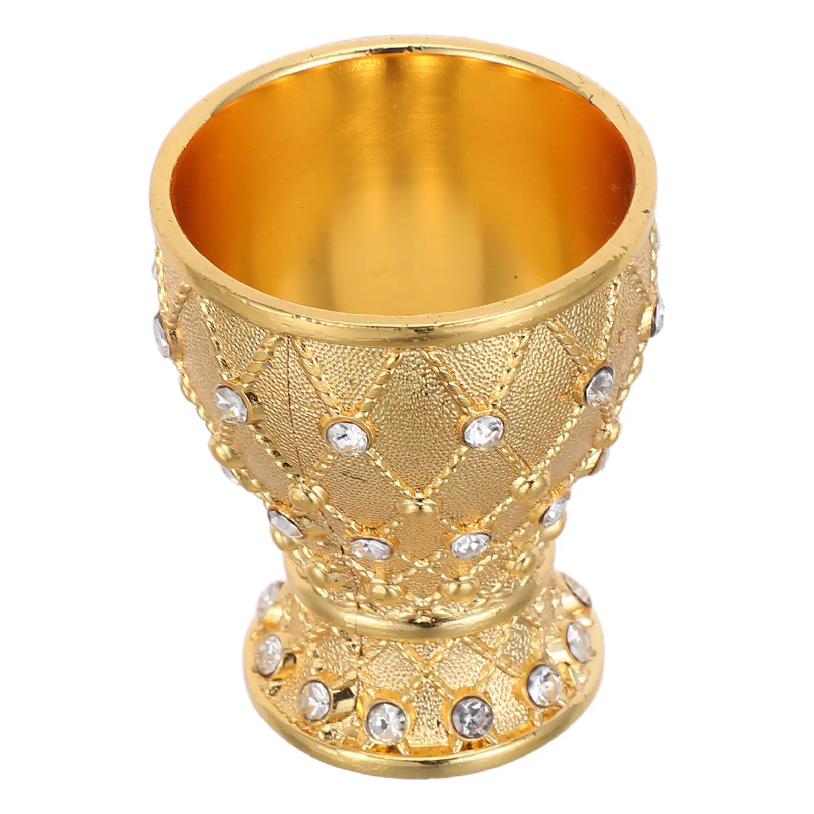 Vintage Gold Goblet Wine Chalice Mini Communion Cup Medieval Holy Grail Drinking Vessel for Baptism First Holy Communion Church