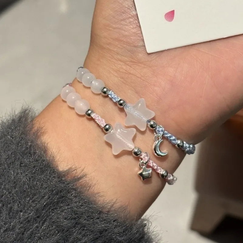 3Pcs Niche Simple Chinese Star Woven Bracelet-Versatile Ins Bestie Couple Bracelets Jewelry Accessories Gifts