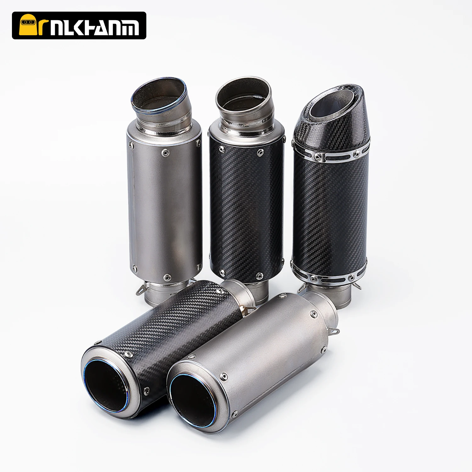 

Универсальная 60-миллиметровая выхлопная система мотоцикла, модифицированный глушитель Ti. сплав углеродного волокна для z650 mt07 cbr250rr crf150 mt03 mt15