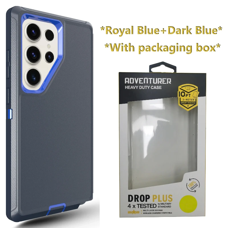 

3IN1 Mechanical Shockproof Rugged PC+TPU Case For Samsung Galaxy S25 Edge S24 S23 S22 S21 FE Plus Ultra OTT-Box Anti-Drop Cover