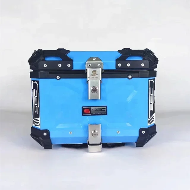 Motorcycle Metal Box 45L Motorbike Trunk Aluminium Alloy Tail Box Baggage Luggage Accessories Parts