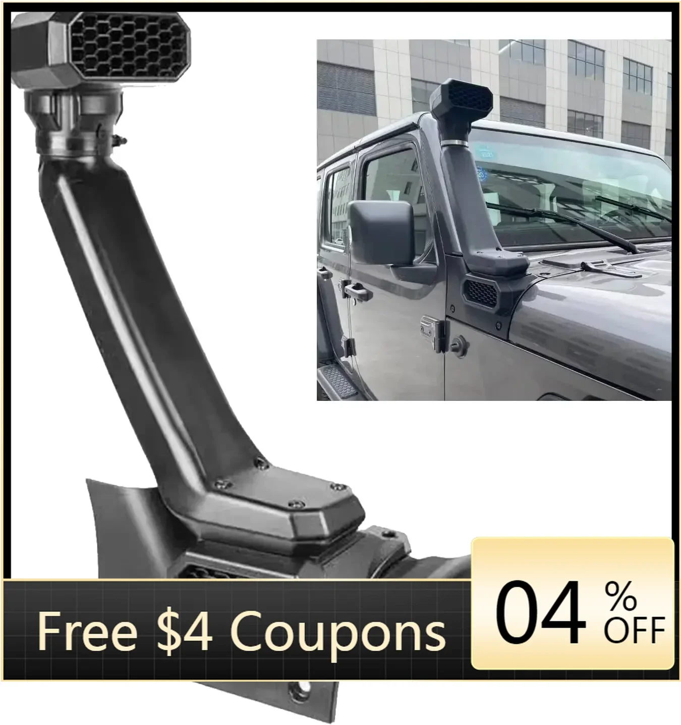 

BR 4x4 Auto Parts Car Off Road Low High Mount Air Intake Snorkel for Jeep Wrangler JL 2018-2023 Standard