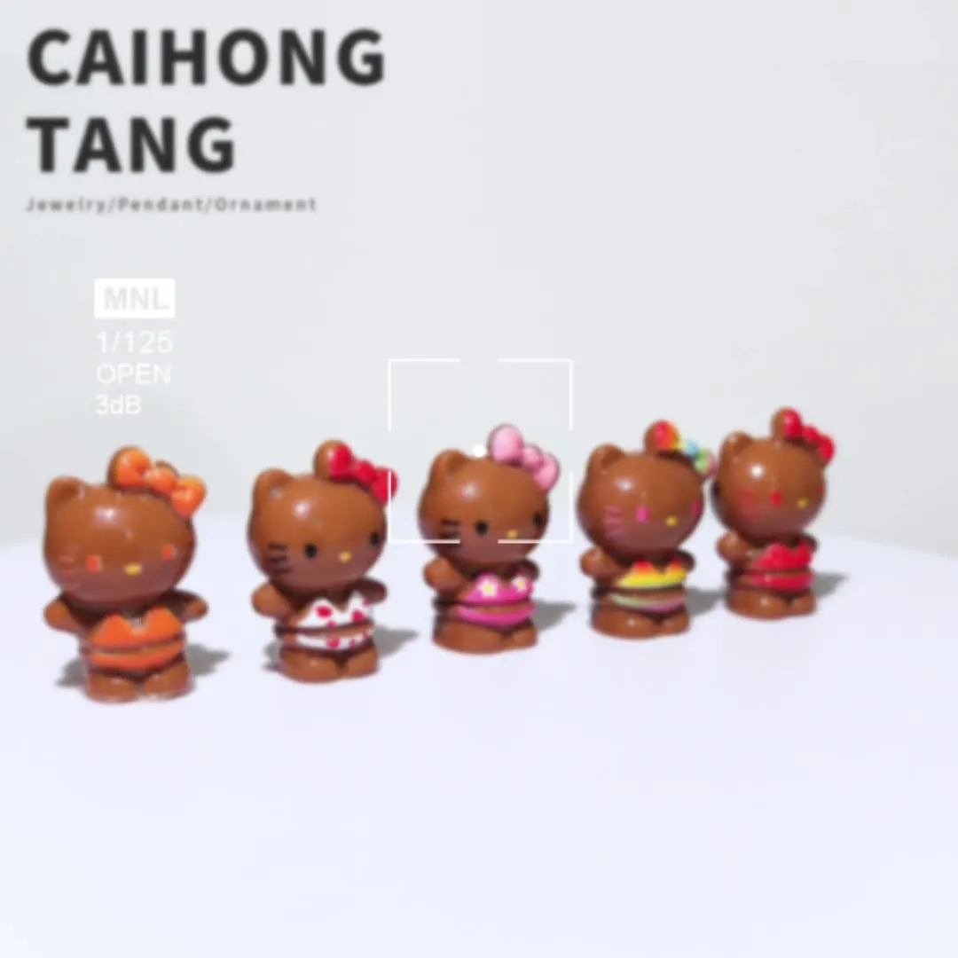 

Resin-moulded Hello Kitty adorable swimsuit-themed new DIY accessory for role-play use Desktop display figurine Handcrafted pend