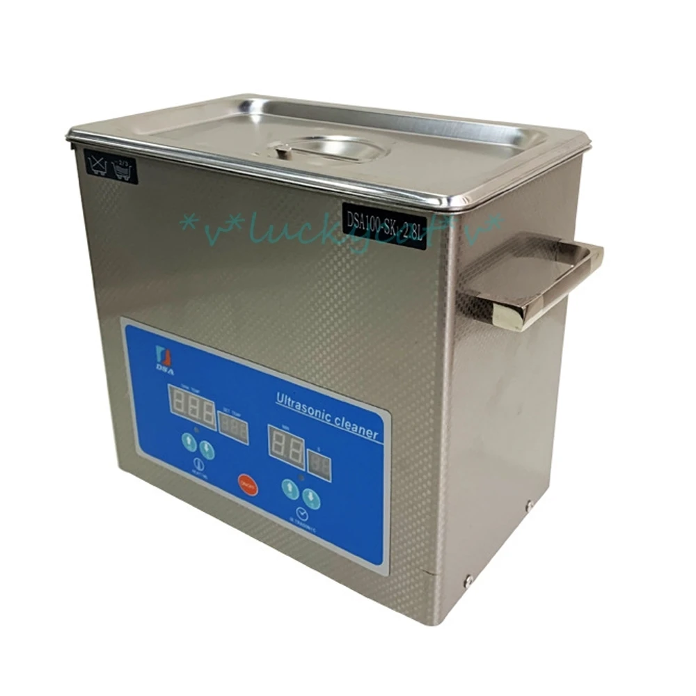 high quality 1set  DSA100-SK1-2.8L Stainless Steel Ultrasonic Cleaner Tank Digital display functional cleaning machine