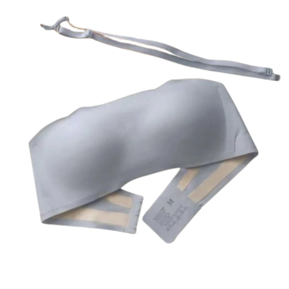 

Jelly Bra Strapless Wrapped Bra Non-slip Invisible Push Up Bralette Thin Gathered Women Underwear Summer