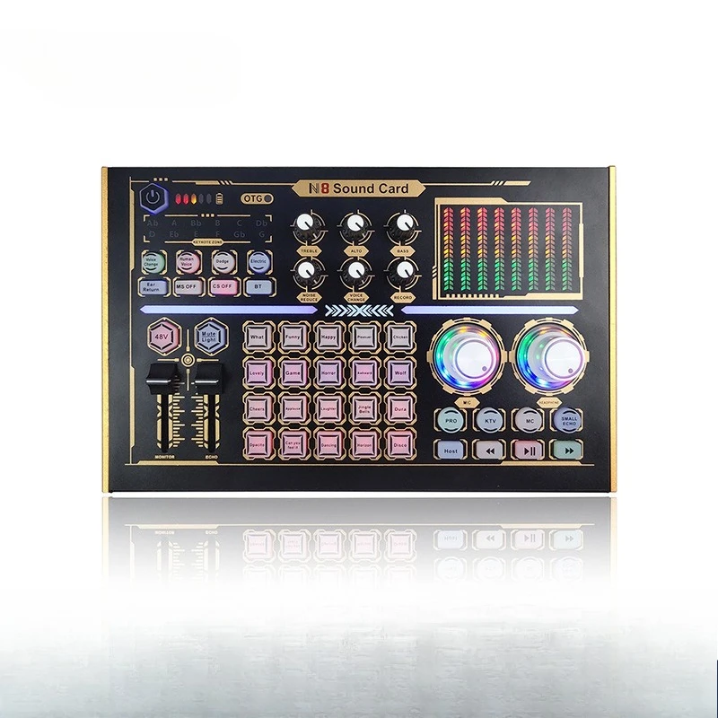 GAX-N8 home mobile phone computer live sound card, English version external USB Bluetooth sound card