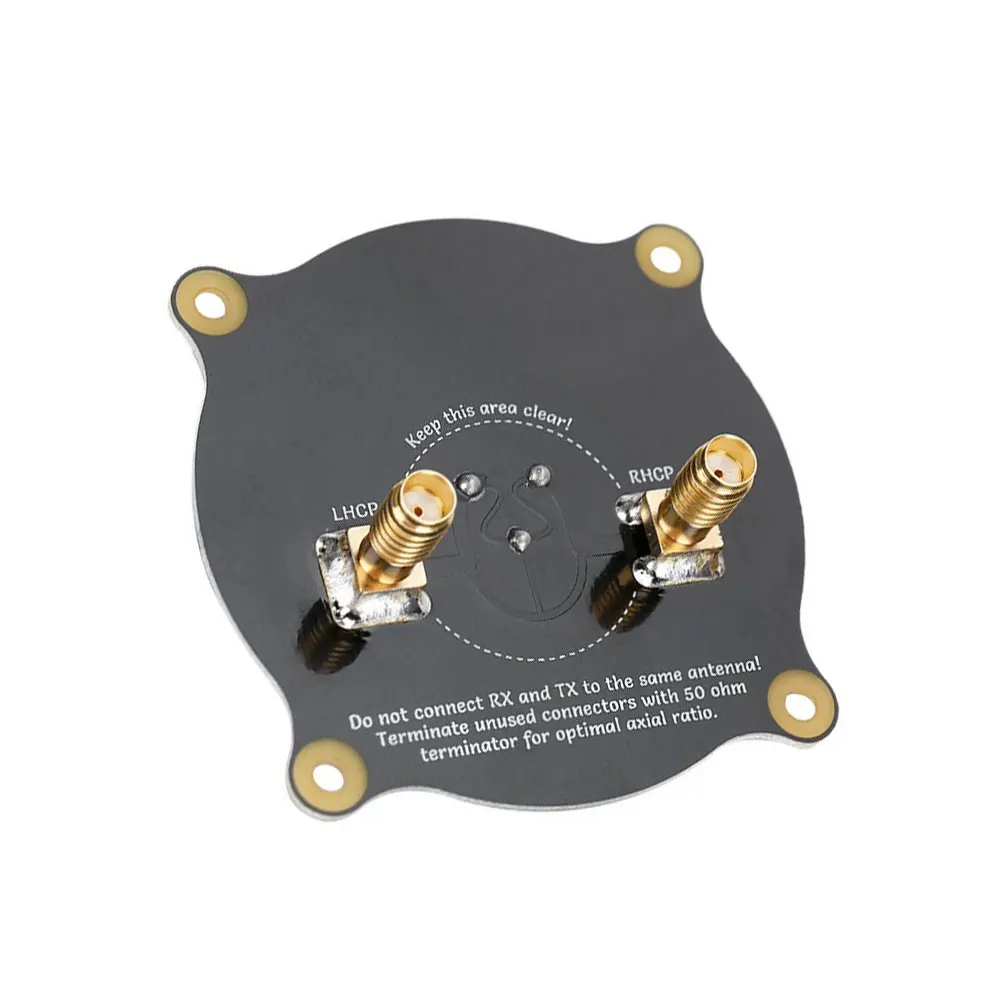 เสาอากาศแบบแพทช์ 5.8GHz Triple Feed พร้อมหัวต่อ SMA / RP SMA แบบวงกลมสำหรับแว่นตา FPV Fatshark และโดรน RC